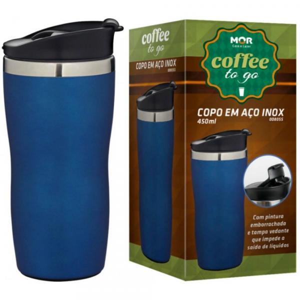 Copo Aco Inox 450ml Coffee To Go - Mor