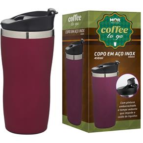 Copo Aco Inox 450Ml Coffee To Go - Rosa