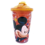 Copo Com Tampa E Canudo Mickey Com Gel Congelante 450ml - Disney