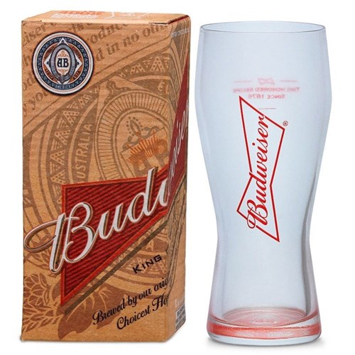 Copo de Cerveja Budweiser Chopp 400Ml - Caixa Individual