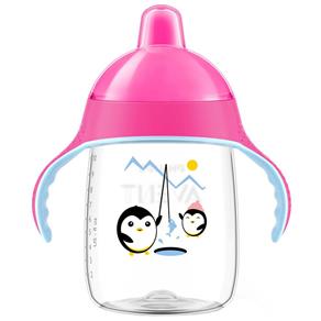 Copo Pinguim Rosa - BPA Free - 340ml - Philips Avent