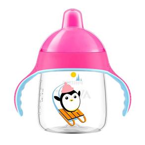 Copo Pinguim Rosa - BPA Free - 260ml - Philips Avent