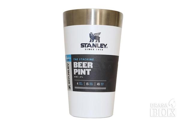 Copo Térmico Branco de Cerveja Sem Tampa 473ml Stanley