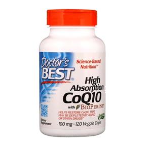 CoQ10 100mg Alta Absorção Doctor Best 120cps com Bioperine - Importado EUA