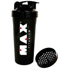 Coqueteleira Shaker Preta (600Ml) - Max Titanium