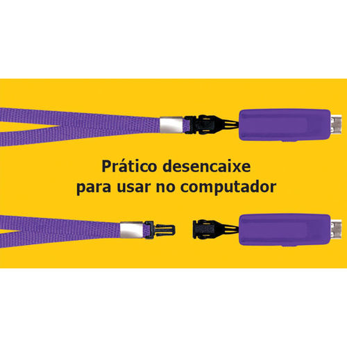 Cordao para Cracha P/ Pen Drive Cores Sortidas Pct.C/12 Reflex