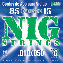 Tudo sobre 'Cordas de Aço para Violão 010"-050" Linha Bronze 85-15 - Nig Strings'