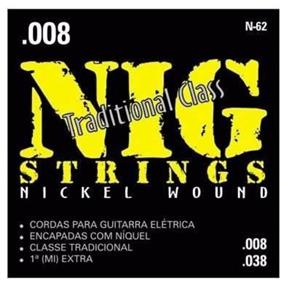 Cordas / Encordoamento Nig N62 Guitarra - .008 - .038