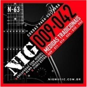 Cordas / Encordoamento Nig N63 Guitarra - .009 - .042