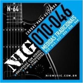Cordas / Encordoamento Nig N64 Guitarra - .010 - .046
