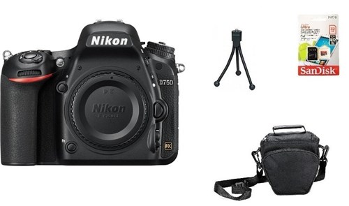 Corpo Nikon D750 Fullframe + 32Gb + Bolsa + Tripé