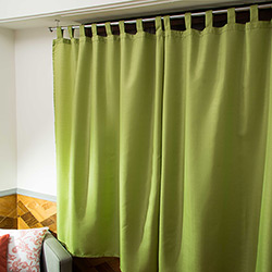 Cortina Alaska 220x180cm com Passante Verde - Casa & Conforto