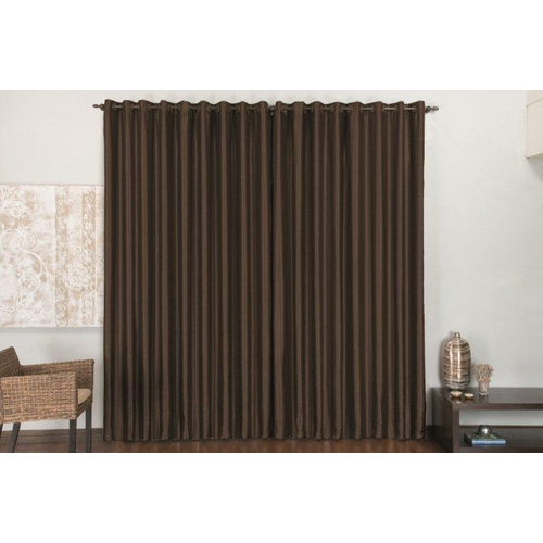 Cortina Bella Decorativa para Sala ou Quarto em Tecido Cetim Amassado Tabaco 3,00m X 2,80m para Varã