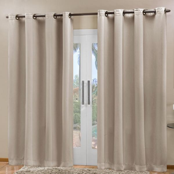 Cortina Blackout Corta Luz 70 % em Tecido 2,80 M X 2,30 M - Bege - Ecasa