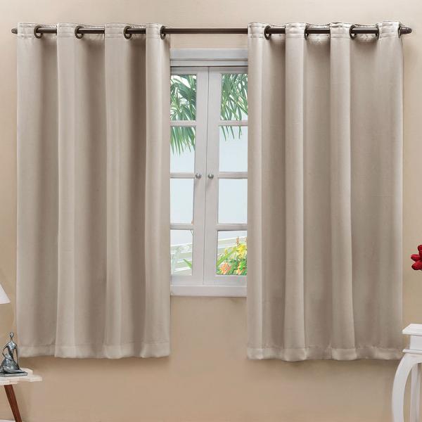 Cortina Blackout Corta Luz 70 % em Tecido 2,80 M X 1,60 M - Bege - Ecasa