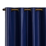 Cortina Blackout PVC corta 100 % a luz 2,80 m x 1,60 m Azul Marinho