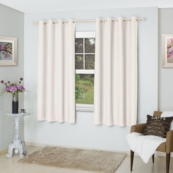 Cortina Corta Luz Blackout e Voil Pratika Slim 1,70m X 2,60m com Ilhós - Bella Janela