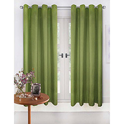 Cortina de Shantung Liso 3,00x2,60 Verde - Camesa