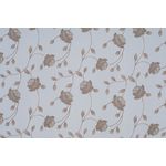 Cortina Voil Estampada Flor Tabaco 280x120 Cm para Cozinha