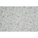 Cortina Voil Estampada Flor Vermelha 280x120 Cm para Cozinha