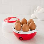 Tudo sobre 'Cozedor Multi Funções Egg Cooker Fun Kitchen Vermelho com 2 Anos de Garantia'