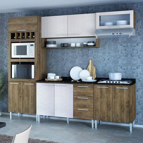 Cozinha Compacta 10 Portas Stella 0420t Demolição/Gelo 3d - Genialflex