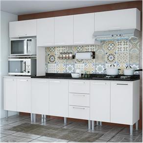 Cozinha Compacta 11 Portas 3 Gavetas Bianca 0430t Branco - Genialflex - Branco