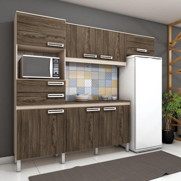 Cozinha Compacta B107 - Creme/Moka - Henn/briz
