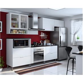 Cozinha Compacta Bartira Izabel com 5 Portas e 4 Gavetas - Branca