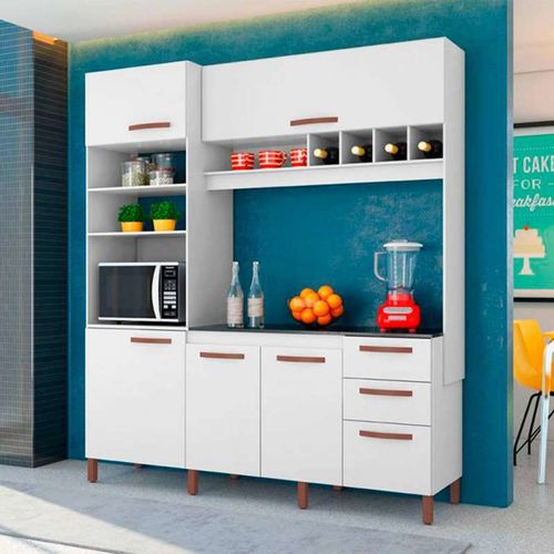 Cozinha Compacta com 5 Portas 3 Peças Cacau K110 – Albatroz - Branco