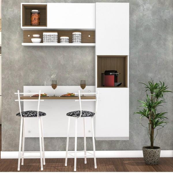 Cozinha Compacta com 3 Módulos Prisma Móveis Ronipa Branco