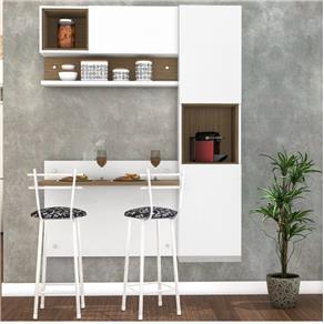 Cozinha Compacta com 3 Módulos Prisma Ronipa Móveis Branco