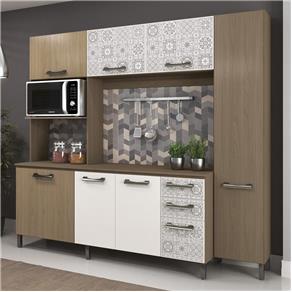 Cozinha Compacta E780 Nature/Branco - Kappesberg - Marrom