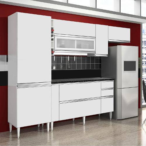 Cozinha Compacta Ebano Branco - CHF Móveis