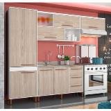 Cozinha Compacta Hibisco Paneleiro, Aéreos e Balcão Albatroz - Branco/ Teka