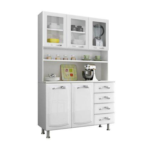 Cozinha Compacta Itatiaia I3VG4-120 Premium 5 Portas Aço Branca