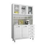 Cozinha Compacta Itatiaia I3VG4-120 Premium 5 Portas Aço Branca