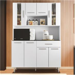 Cozinha Compacta - Kit Gabi 8 Portas 1 Gaveta - Branco