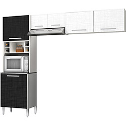 Cozinha Compacta Kit's Paraná 1050 Vitta 3 Peças: Paneleiro, Armário Aéreo e Armário Geladeira
