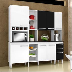 Cozinha Compacta Lírio CHF - Branco / Preto