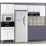 Cozinha Compacta Livia 3 Peças Branco/Preto - Chf Móveis