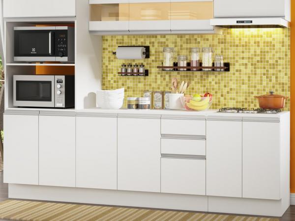Cozinha Compacta Madesa Smart G200730909 - com Balcão 12 Portas 2 Gavetas MDF