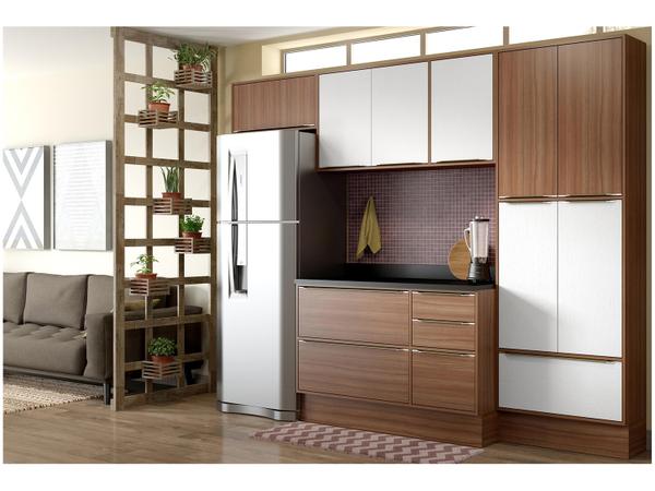 Cozinha Compacta Multimóveis Calábria com Balcão - 11 Portas 3 Gavetas