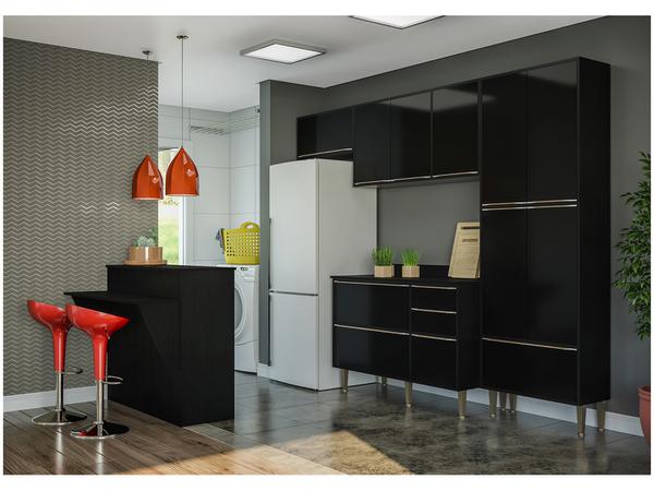 Cozinha Compacta Multimóveis Paris com Balcão - 11 Portas 3 Gavetas