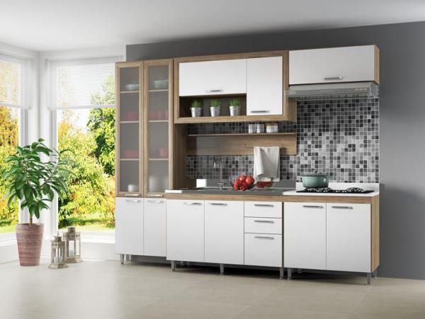 Cozinha Compacta Multimóveis Toscana com Balcão - 11 Portas 3 Gavetas