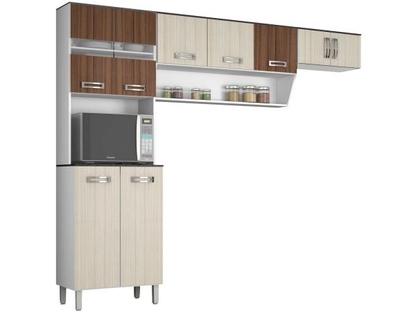 Cozinha Compacta Poliman Móveis New Lívia - 9 Portas