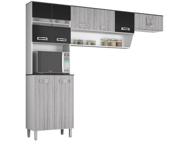 Cozinha Compacta Poliman Móveis New Lívia - 9 Portas