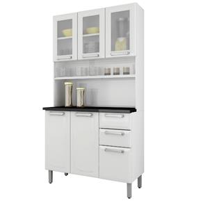 Cozinha Compacta 3 Portas de Vidro Regina Itatiaia I3VG2-105 Branco Neve
