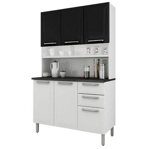 Cozinha Compacta Regina 6 Portas I3g2-120 Branco/preto 2v - Itatiaia