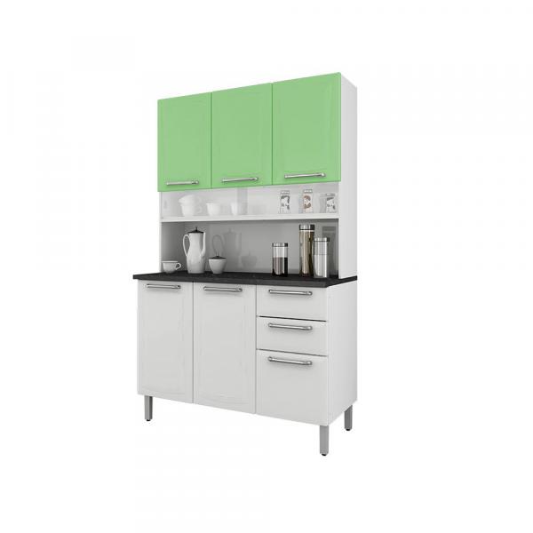 Cozinha Compacta Regina 6 Portas I3G2-120 Branco/Verde 2V - Itatiaia - Itatiaia